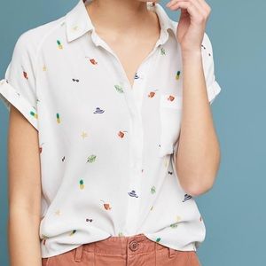 Anthropologie Rails Beach Day Printed Top Size XS